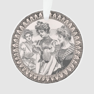  Romance paar: Antiek Rozen Girly Love Ornament