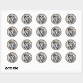  Romance paar: Antiek Rozen Girly Love Ronde Sticker (Vel)