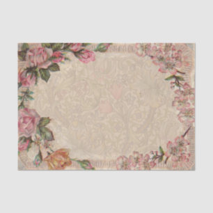 Romance paar: Antiek Rozen Girly Love Tissuepapier