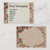 Romance paar: Antiek Rozen Girly Love Visitekaartje (Voorkant / Achterkant)