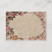 Romance paar: Antiek Rozen Girly Love Visitekaartje (Achterkant)
