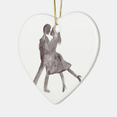 Romance paar keramisch ornament (Links)