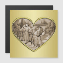  Romance paar, man en vrouw, goud