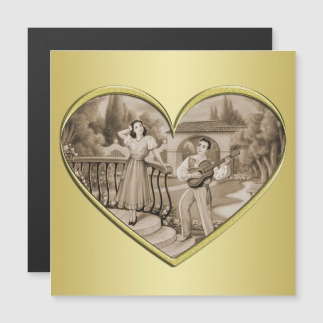  Romance paar, man en vrouw, goud (Voorkant / Achterkant)