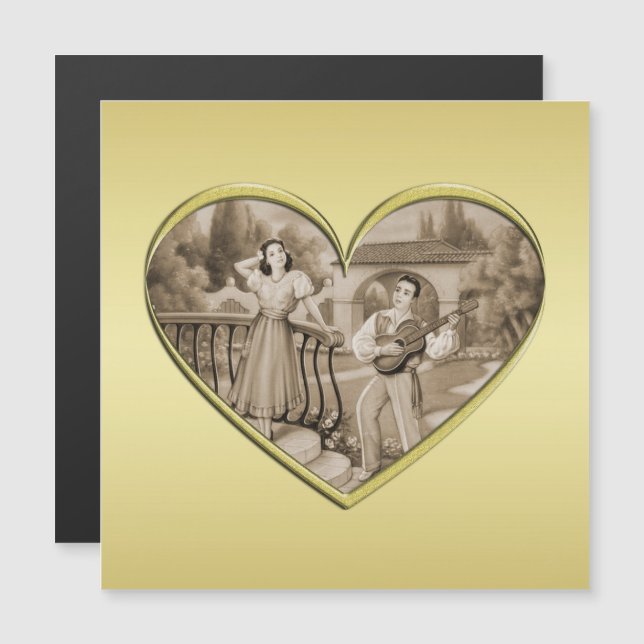  Romance paar, man en vrouw, goud (Voorkant / Achterkant)