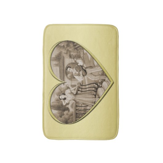  Romance paar, man en vrouw, goud Badmat (Voorkant Verticaal)