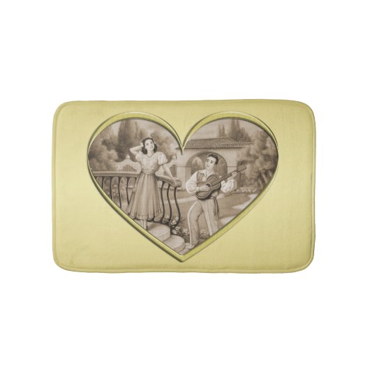  Romance paar, man en vrouw, goud Badmat (Voorkant)