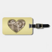  Romance paar, man en vrouw, goud Bagagelabel (Voorkant horizontaal)