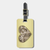  Romance paar, man en vrouw, goud Bagagelabel (Voorkant verticaal)