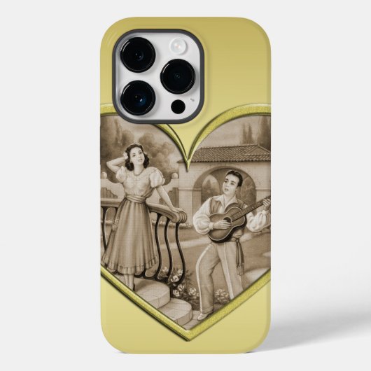  Romance paar, man en vrouw, goud Case-Mate iPhone Case (Achterkant)
