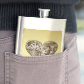 Romance paar, man en vrouw, goud Flacon (Voorbeeld)