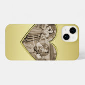  Romance paar, man en vrouw, goud iPhone Hoesje (Achterkant horizontaal)