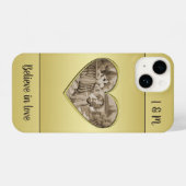  Romance paar, man en vrouw, goud iPhone Hoesje (Achterkant horizontaal)