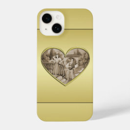  Romance paar, man en vrouw, goud iPhone 14 Hoesje