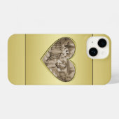 Romance paar, man en vrouw, goud iPhone Hoesje (Achterkant horizontaal)