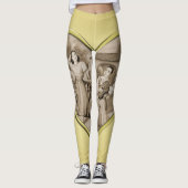 Romance paar, man en vrouw, goud Leggings (Voorkant)