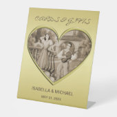  Romance paar, man en vrouw, goud Reclamebord Met Voetstuk (Voorkant)