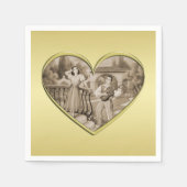  Romance paar, man en vrouw, goud Servet (Voorkant)