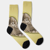  Romance paar, man en vrouw, goud Sokken (Rechts)