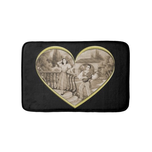 Romance paar, man en vrouw liefde Badmat (Voorkant)
