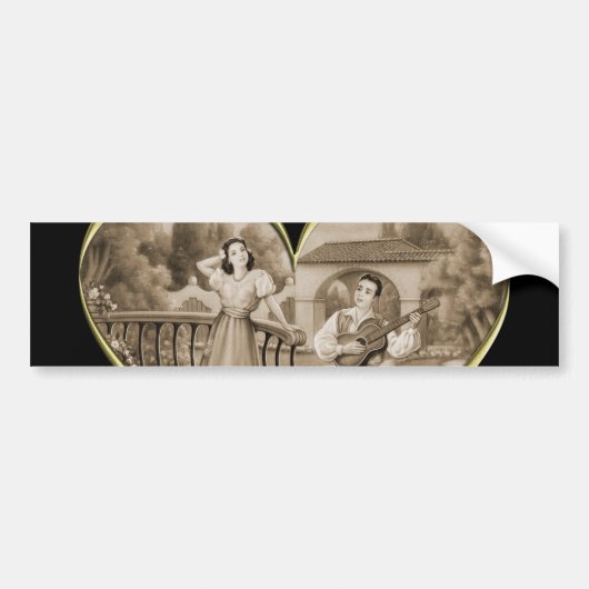 Romance paar, man en vrouw liefde Bumpersticker (Voorkant)