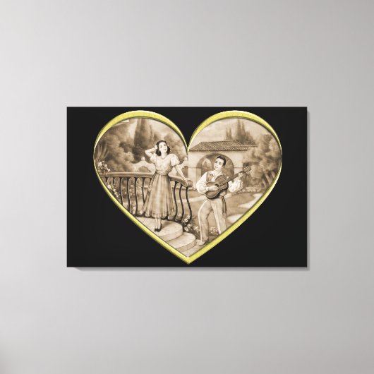  Romance paar, man en vrouw liefde Canvas Afdruk (Voorkant)