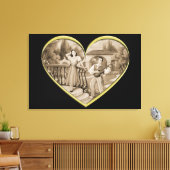  Romance paar, man en vrouw liefde Canvas Afdruk (Insitu (Woonkamer))