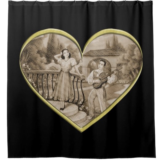  Romance paar, man en vrouw liefde Douchegordijn (Voorkant)