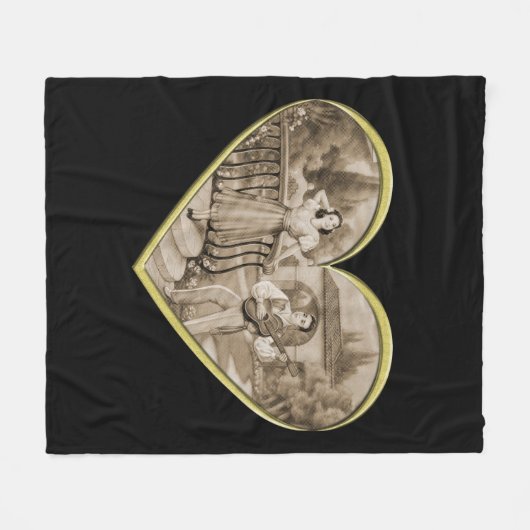  Romance paar, man en vrouw liefde Fleece Deken (Voorkant (Horizontaal))