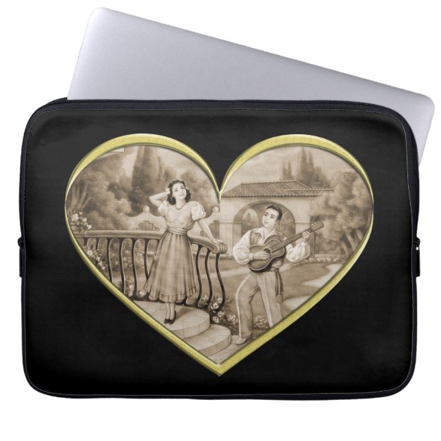 Romance paar, man en vrouw liefde Laptop Sleeve (Voorkant)
