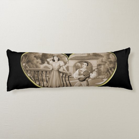  Romance paar, man en vrouw liefde Lichaamskussen (Achterkant)