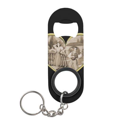 Romance paar, man en vrouw liefde Mini Flessenopener (Voorkant)