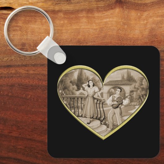 Romance paar, man en vrouw liefde Sleutelhanger (Voorkant)