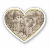  Romance paar, man en vrouw liefde Sticker (Voorkant)