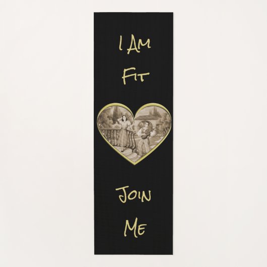 Romance paar, man en vrouw liefde Yogamat (Voorkant)