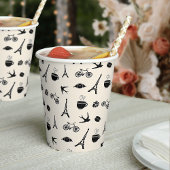 Romance Parijs | Eiffeltowerpatroon Papieren Bekers