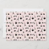 Romance Parijs | Gepersonaliseerde Eiffeltower-fla Notitiekaartje (Achterkant)