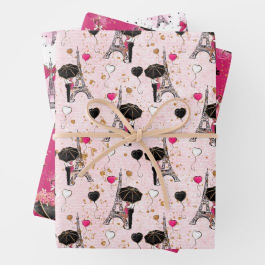 Romance Parijs Inpakpapier Vel (In situ)