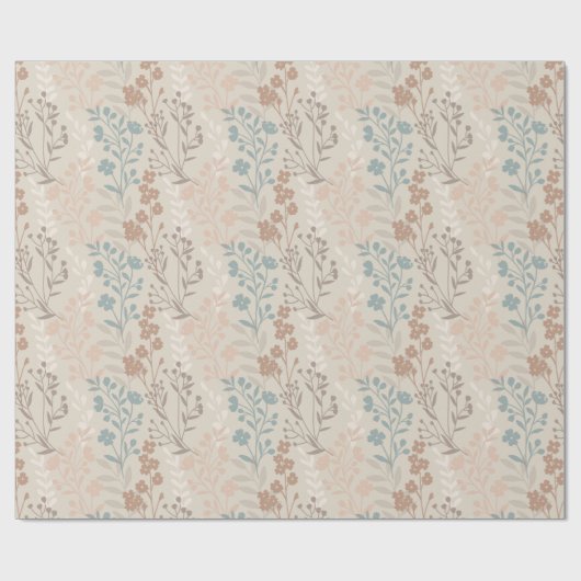  Romance Patroon Bloemen Cadeaupapier (Vlak)