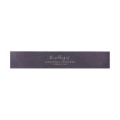 Romance Plum de Wedding of Invitation Belly Band Uitnodigingen Wikkel (Vlak)