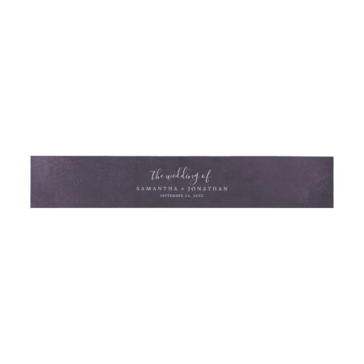 Romance Plum de Wedding of Invitation Belly Band Uitnodigingen Wikkel (Vlak)