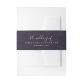 Romance Plum de Wedding of Invitation Belly Band Uitnodigingen Wikkel (Voorkant Voorbeeld)