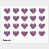 Romance Plum met roze Roses Wedding Dank je Hart Sticker (Vel)