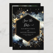 Romance printbare hemelse bruiloft save the date (Voorkant / Achterkant)