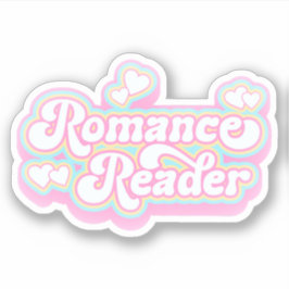 Romance Reader Pastel Retro Boek Lover Quote Sticker
