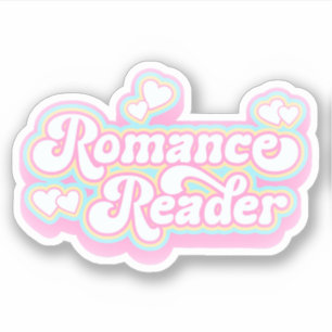 Romance Reader Pastel Retro Boek Lover Quote Sticker