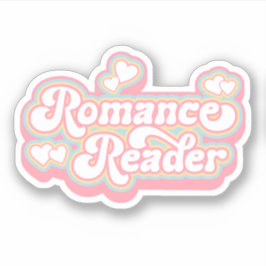 Romance Reader Pastel Retro Boek Lover Quote Sticker