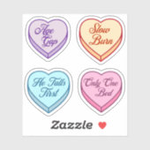Romance reader Snoep Hart Set Sticker (Vel)