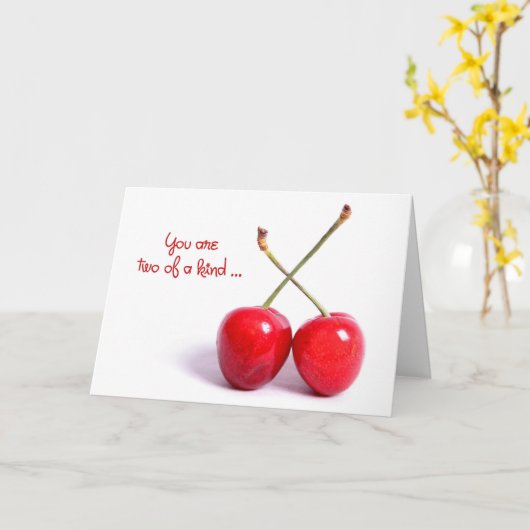 romance rode kersen kaart (Gele Bloem)