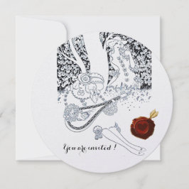 ROMANCE, ROMANTISCHE GELIEFDE RODE WAX ZEGEL Zwart Kaart